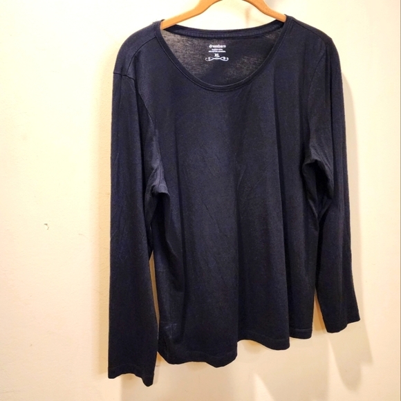 DRESSBARN Women's black Cotton Blend long Sleeves T-shirt size XL - Picture 1 of 8